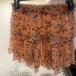 LoveShackFancy Floral Peach Skirt